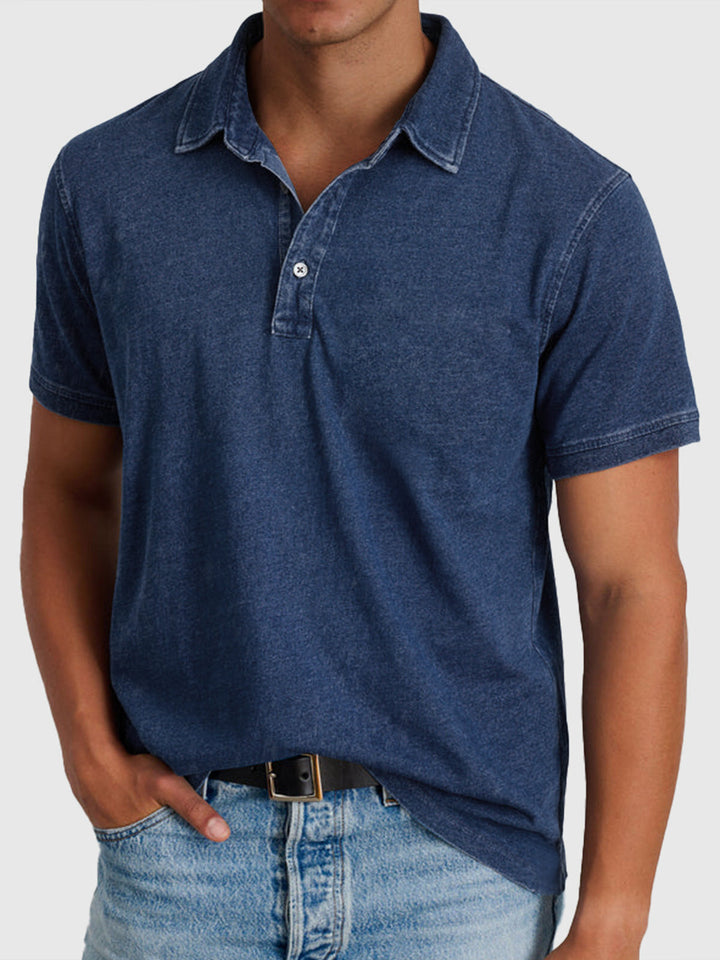 Men’s Polo Shirt Short Sleeve Casual Button Collar Everyday Top