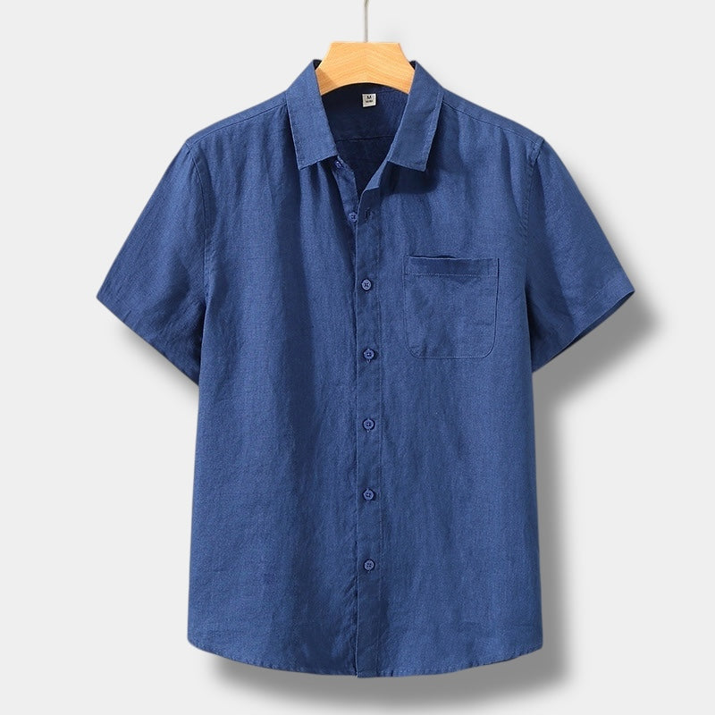 Men’s Short Sleeve Casual Button Up Shirt Summer Everyday Top