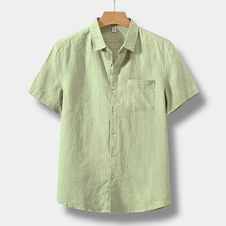 Men’s Short Sleeve Casual Button Up Shirt Summer Everyday Top
