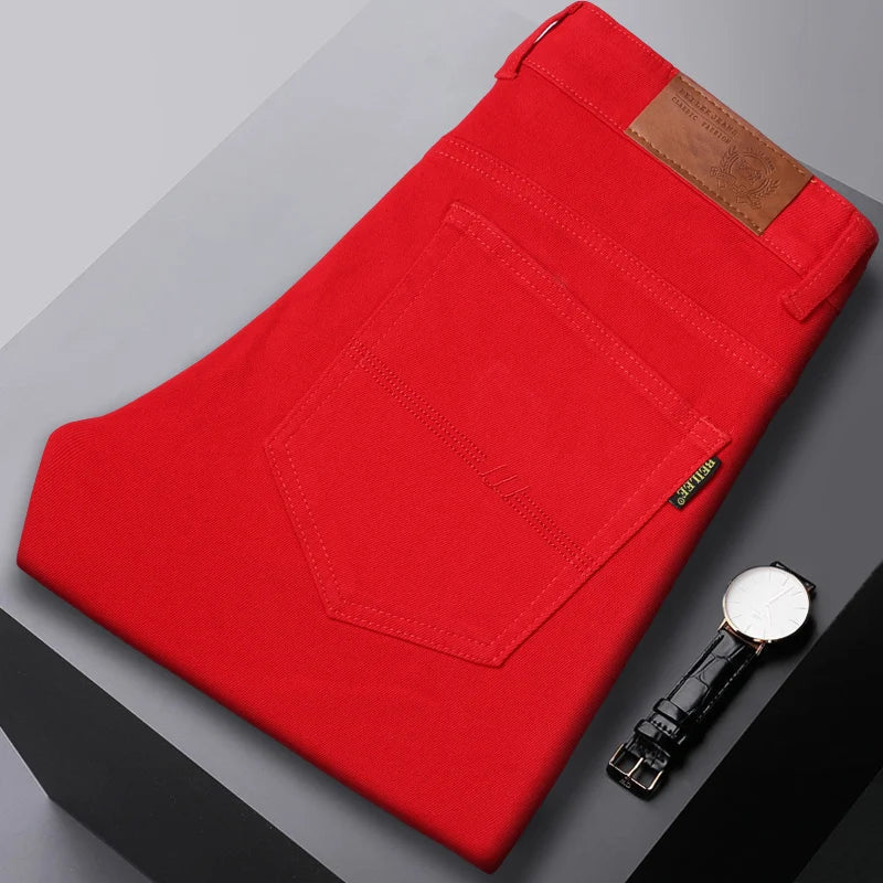 Men’s Casual Chino Pants Straight Fit Office Work Trousers