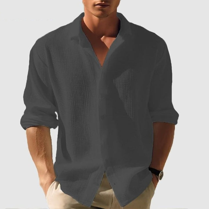 Men’s Casual Button Up Shirt Long Sleeve Relaxed Fit Everyday Shirt