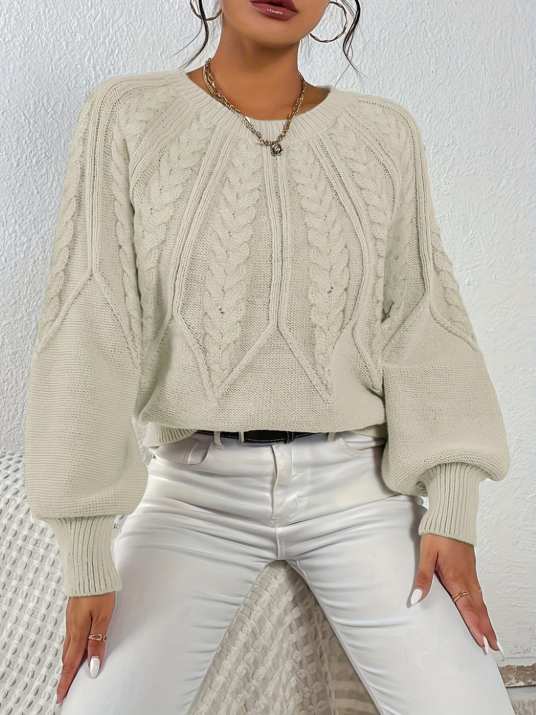 Eleanor | Relaxed Cable-Knit Sweater
