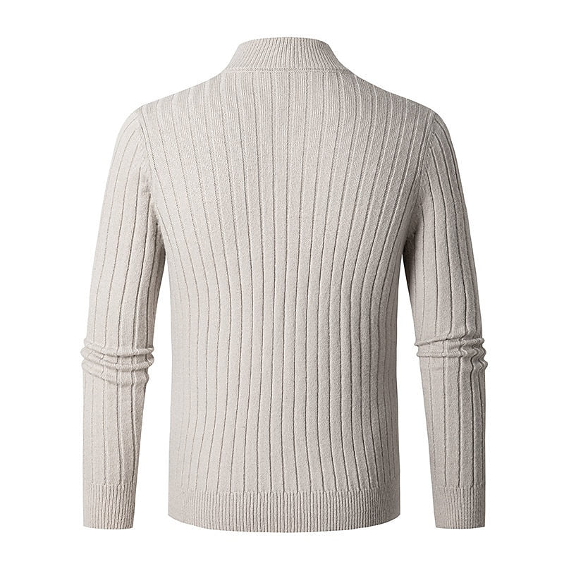 Gavin | Ribbed Quarter-Zip Sweater