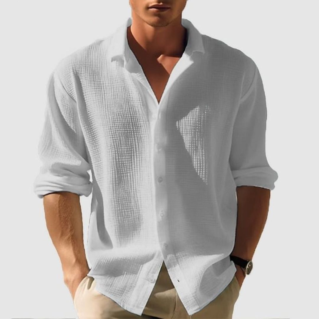 Men’s Casual Button Up Shirt Long Sleeve Relaxed Fit Everyday Shirt