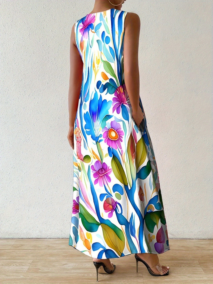 Maxi Dress – Vibrant Blooming Print