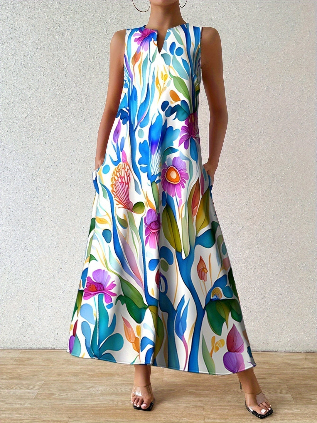 Maxi Dress – Vibrant Blooming Print