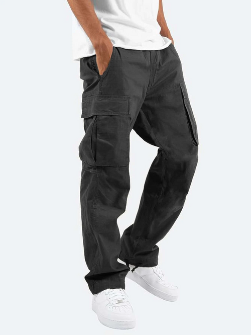 Men’s Cargo Pants Casual Multi Pocket Outdoor Work Trousers Loose Fit