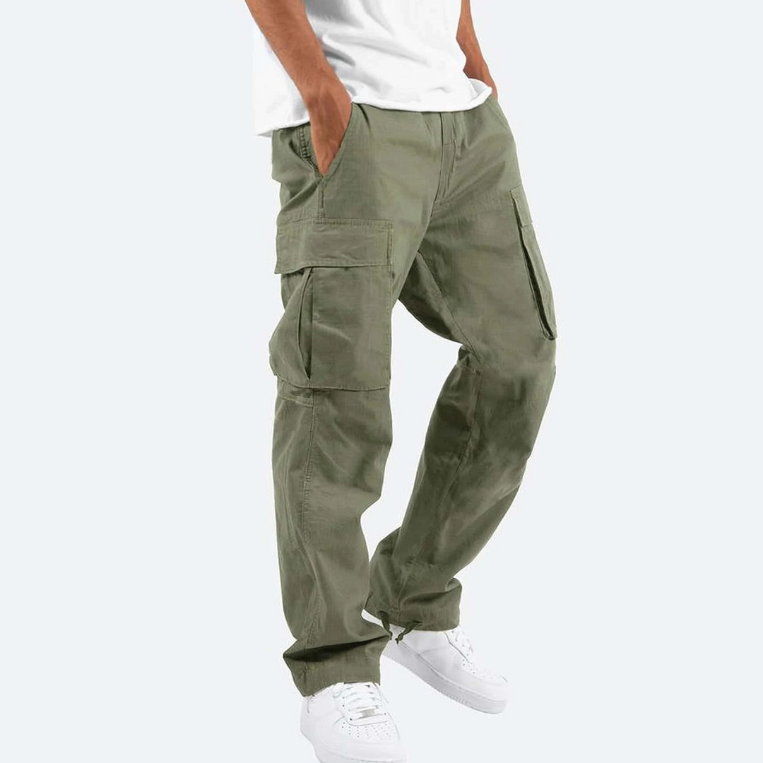 Men’s Cargo Pants Casual Multi Pocket Outdoor Work Trousers Loose Fit
