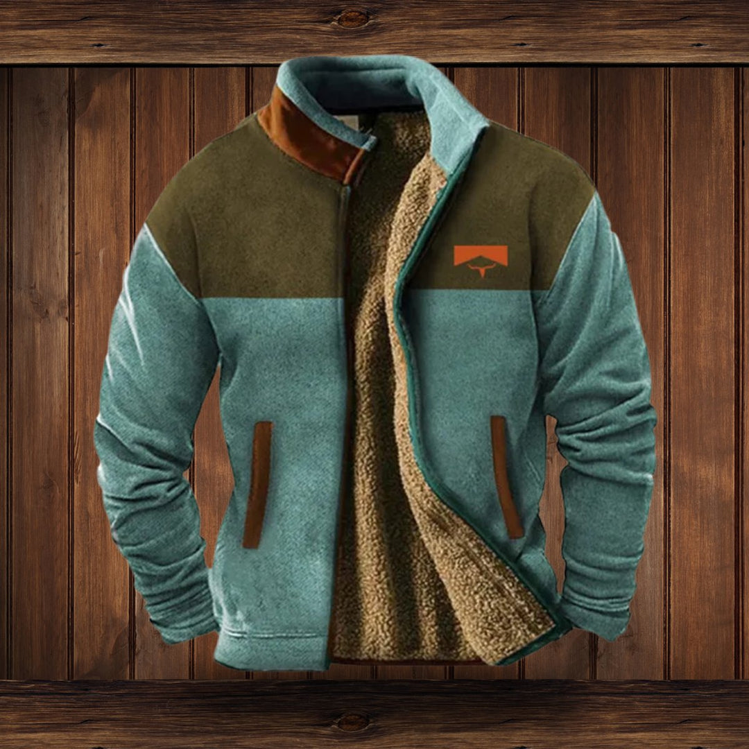 Alexander | Men's Western Sherpa-Lined Full-Zip Fleece Bomber Jacket