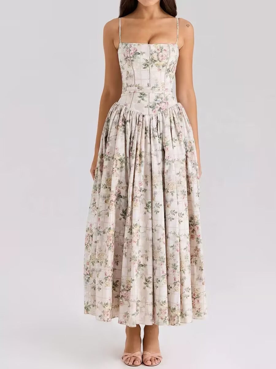 Arvelle | Pleated Strapless Midi Wedding Guest Gowns