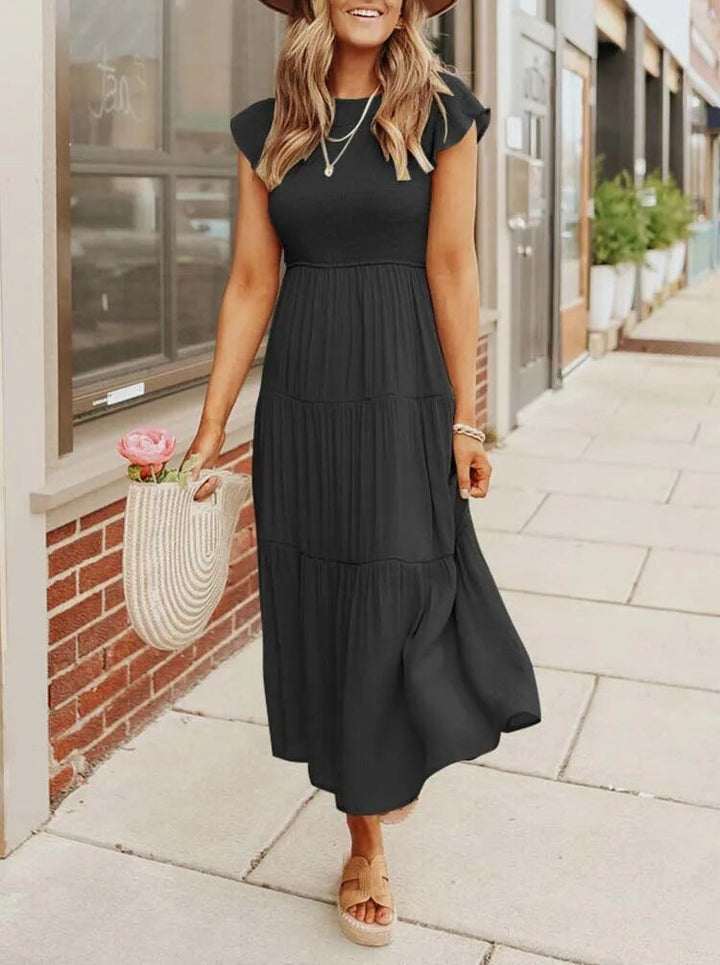 Midi Dress – Tiered Short-Sleeve Midi