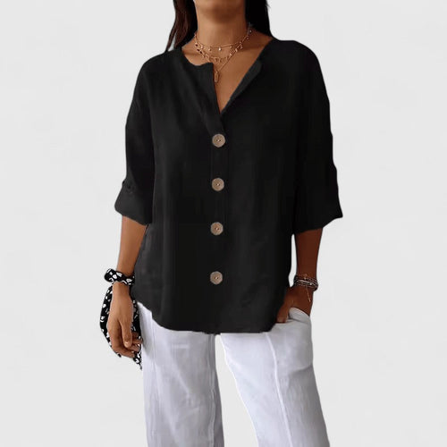 Olivia | Relaxed V-Neck Blouse
