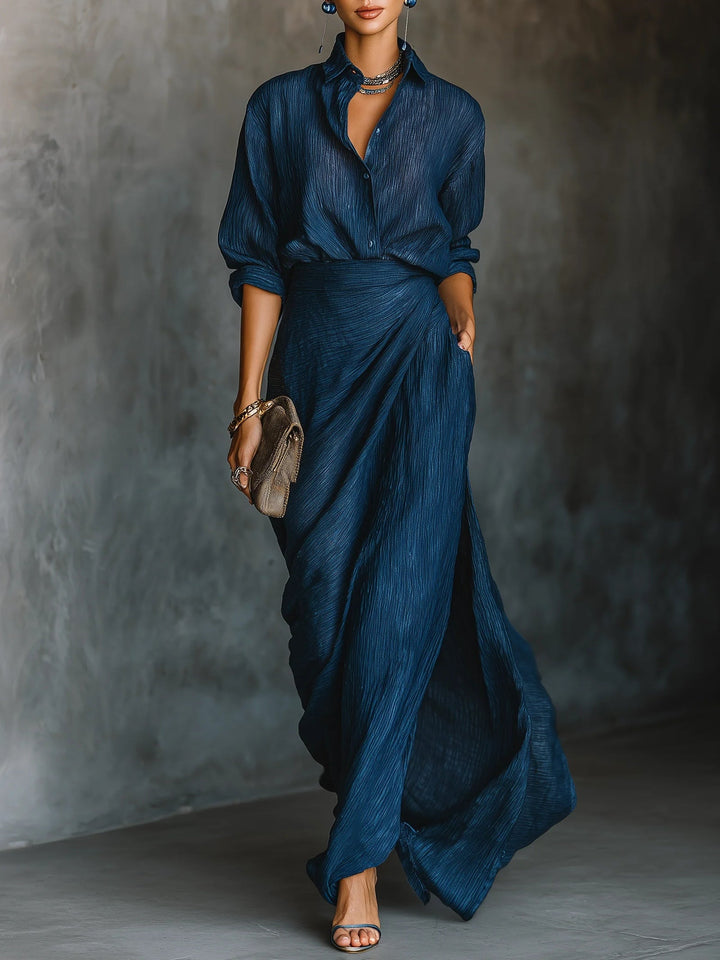 Pandora | Elegant Draped Two-Piece Set