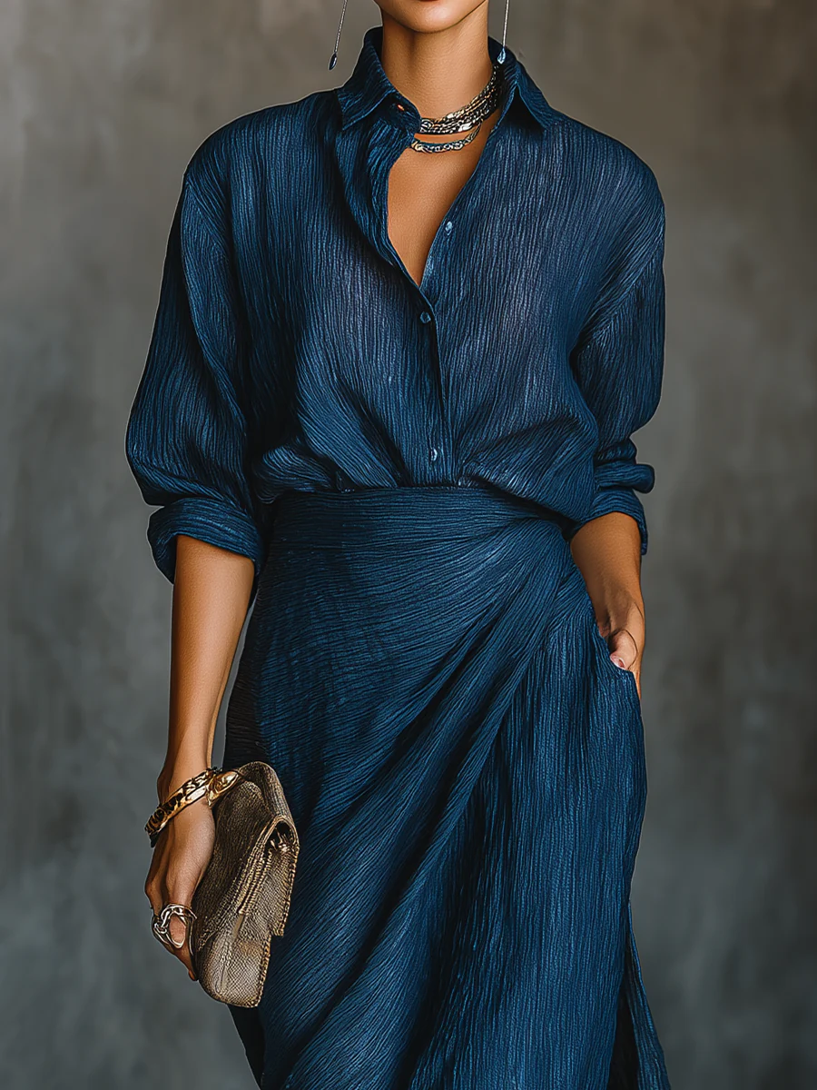 Pandora | Elegant Draped Two-Piece Set