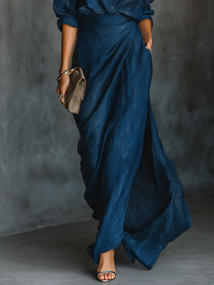 Pandora | Elegant Draped Two-Piece Set