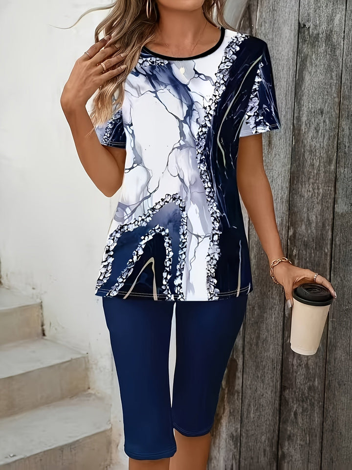 Philiberte | Geometric Print Two-Piece Set