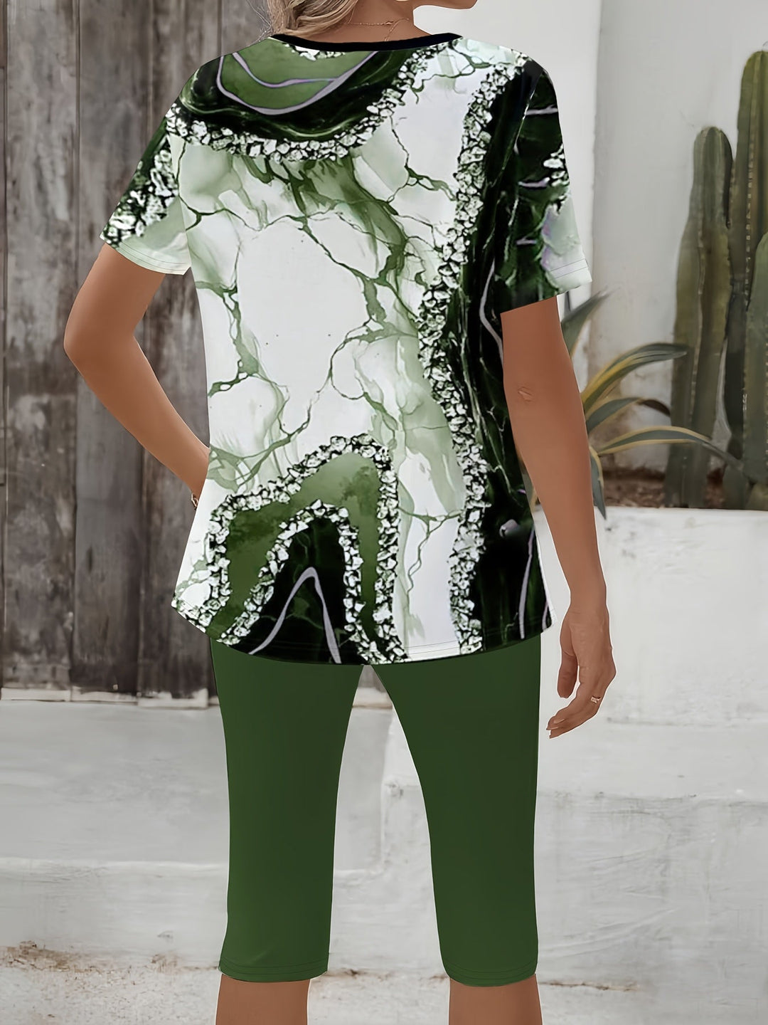 Philiberte | Geometric Print Two-Piece Set