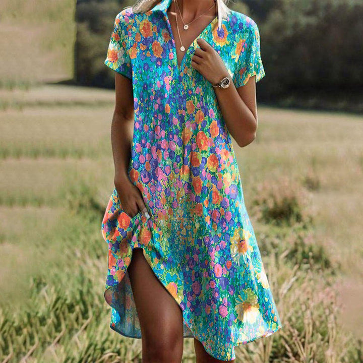 Boho Floral Shirt Dress – Free-Spirited Summer Style
