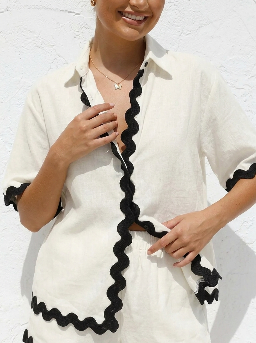 Sigrun | Colour-Block Resort Shorts Set