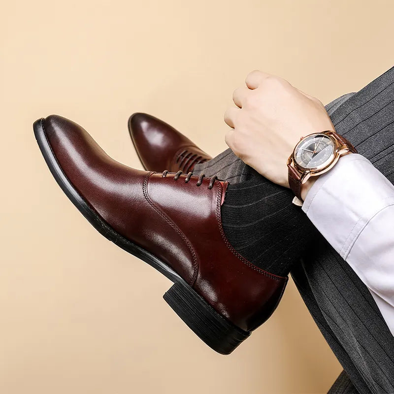 Orthopedic Leather Oxford Dress Shoes – Timeless Style & All-Day Comfort