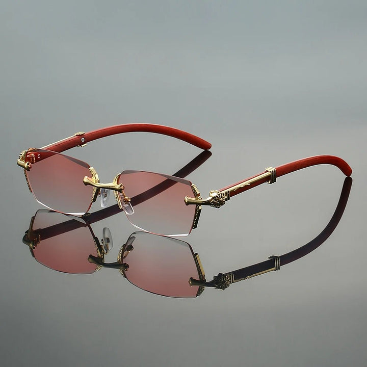 Arthur | Sunglasses Rimless Gold Frame Gradient UV400 Protection