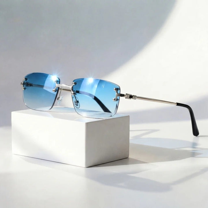 Amelia | Sunglasses Rimless Gradient Lenses UV400 Protection Gold