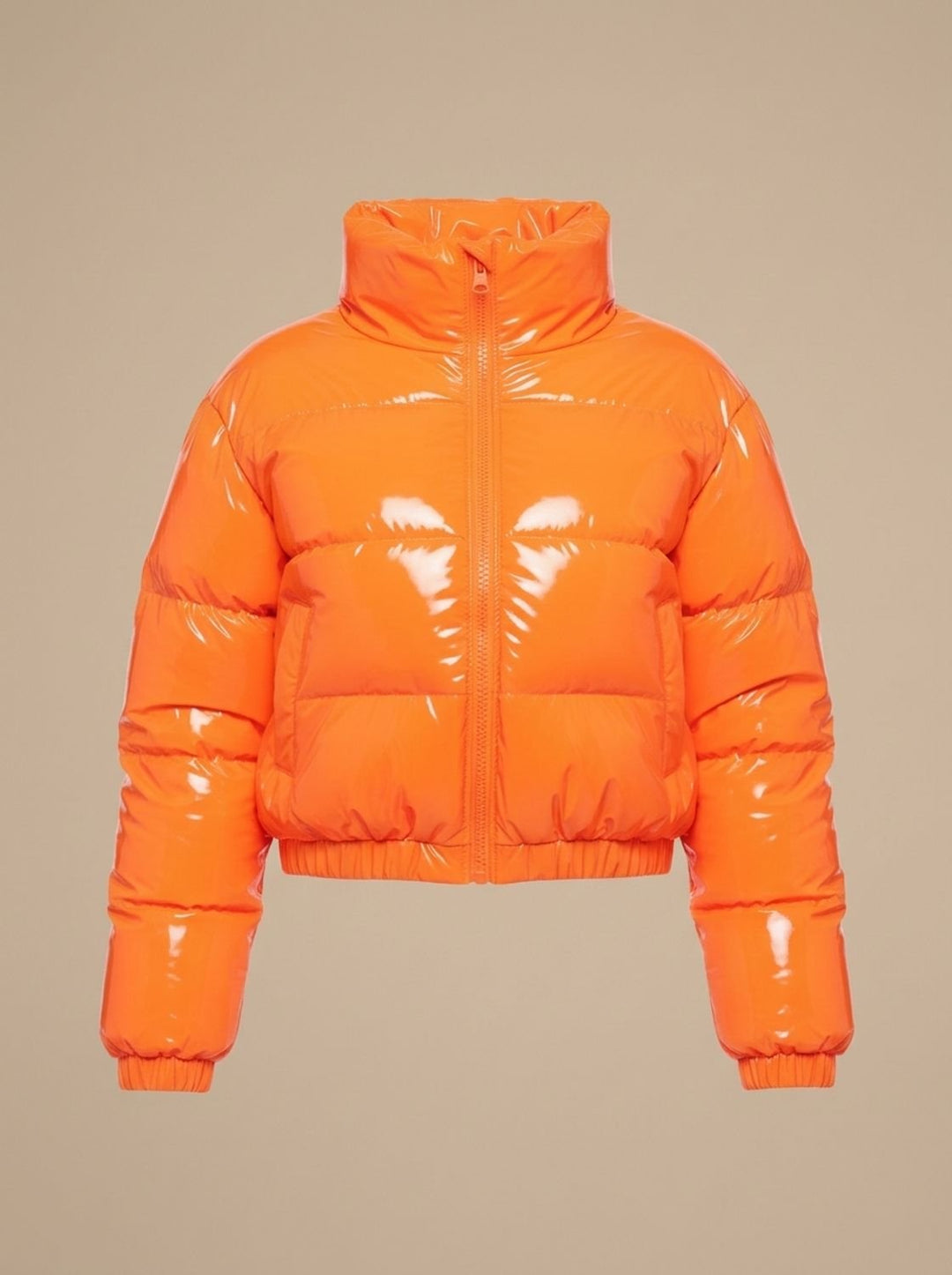 Scarlett | Women's Cropped Glossy Zip-Up Puffer Jacket