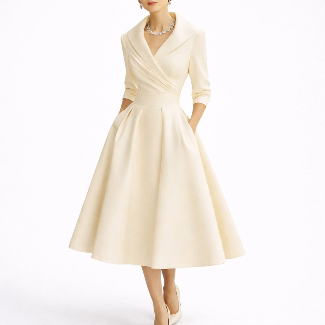 Madison | Women's Fall Wedding Guest Dresses Structured A-Line Midi Dress