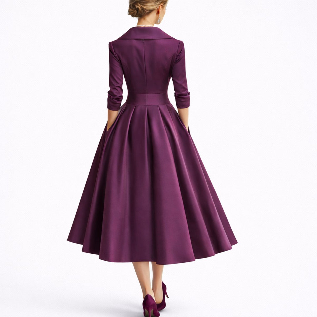 Madison | Women's Fall Wedding Guest Dresses Structured A-Line Midi Dress