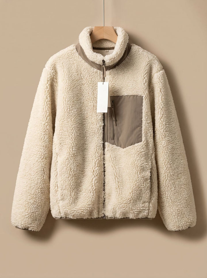 Eleanor | Women's Full Zip-Up Sherpa Fleece Relaxed-Fit Jacket