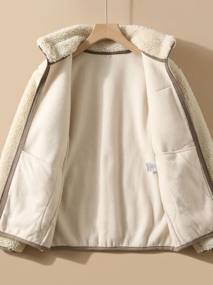 Eleanor | Women's Full Zip-Up Sherpa Fleece Relaxed-Fit Jacket