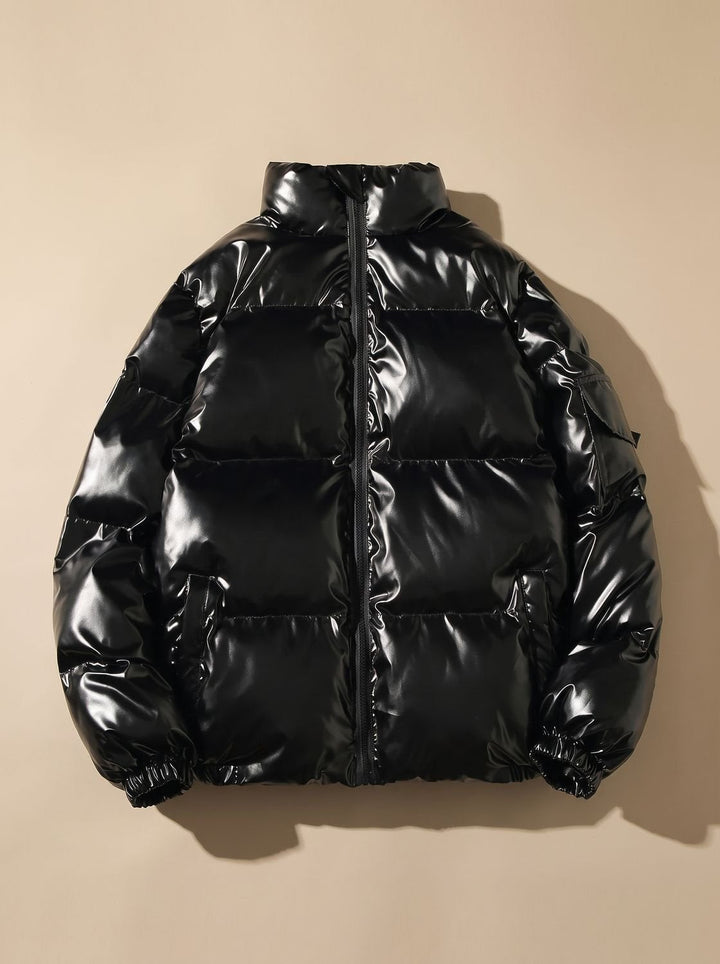 Scarlett | Women's Glossy Stand-Collar Quilted Puffer Jacket
