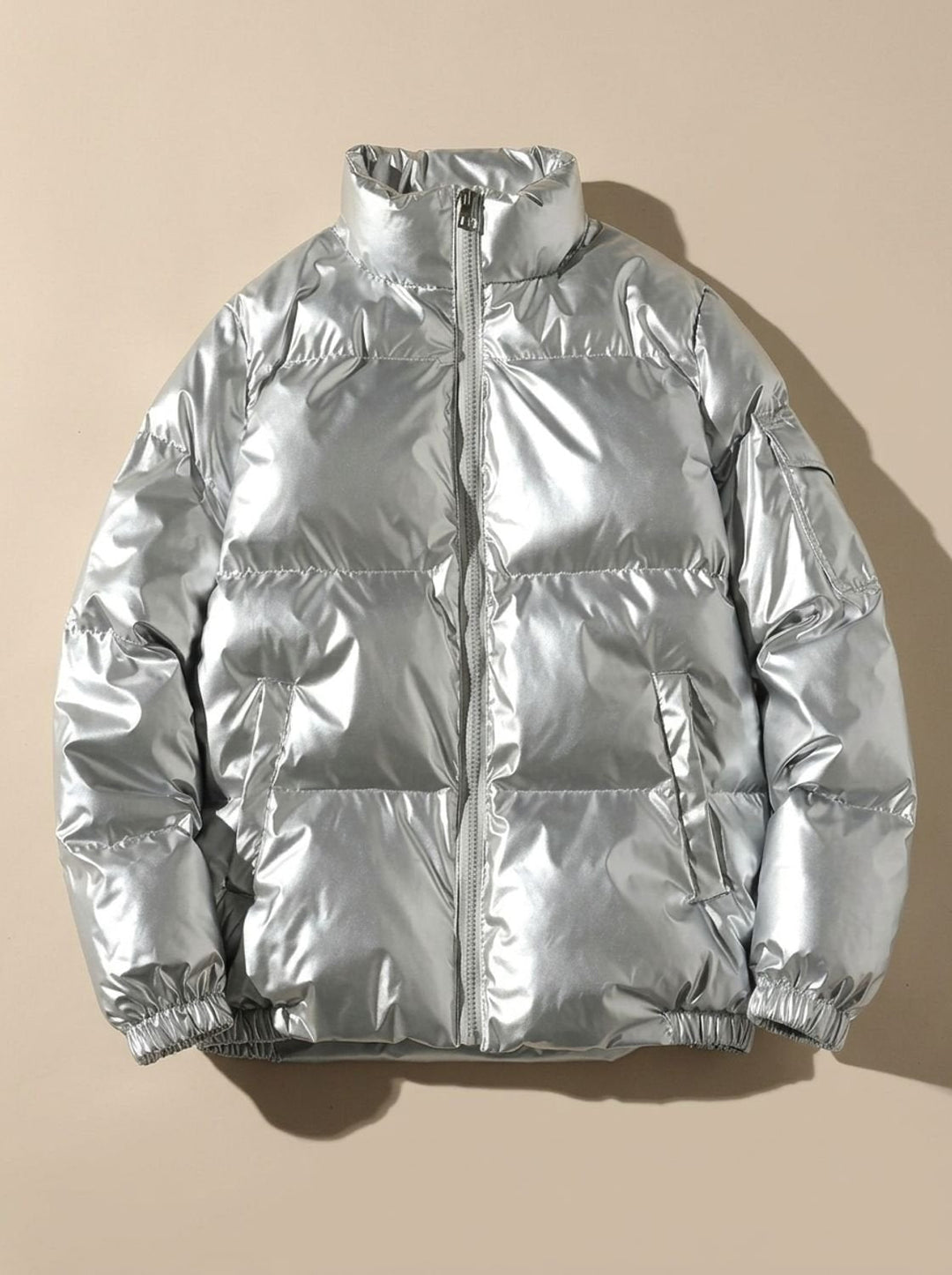 Scarlett | Women's Glossy Stand-Collar Quilted Puffer Jacket