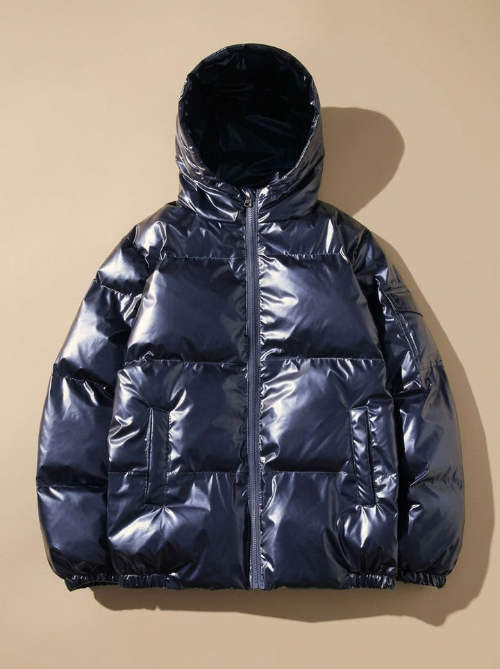 Scarlett | Women's Glossy Stand-Collar Quilted Puffer Jacket