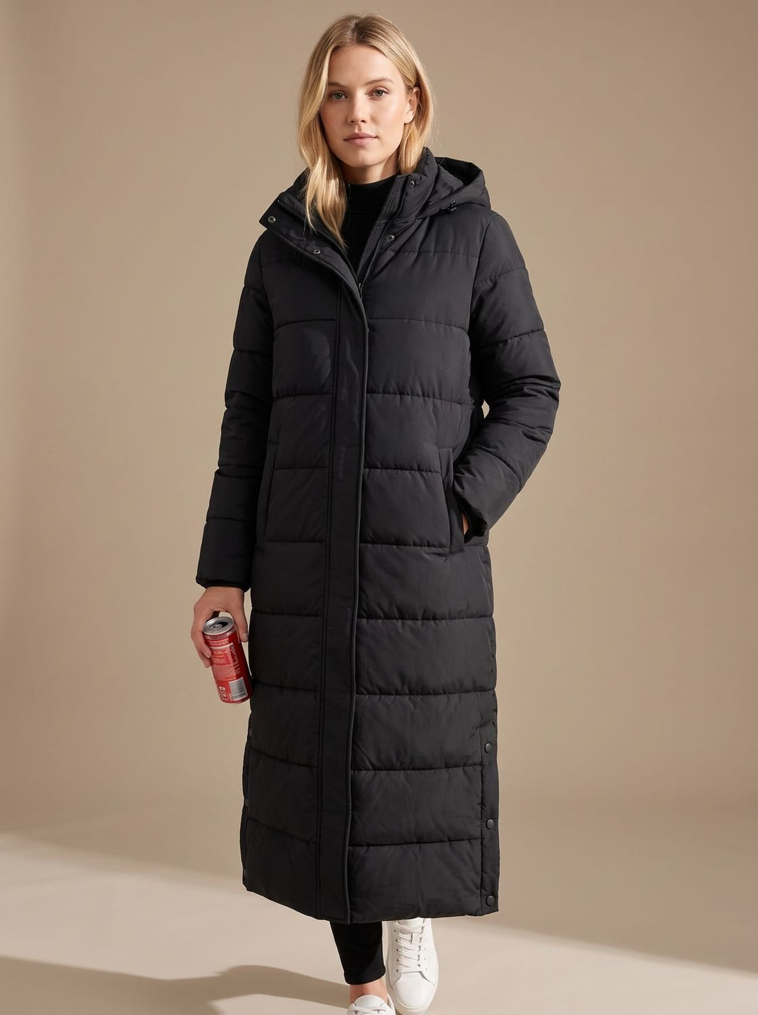 Olivia | Women's Long Quilted Hooded Puffer Jacket
