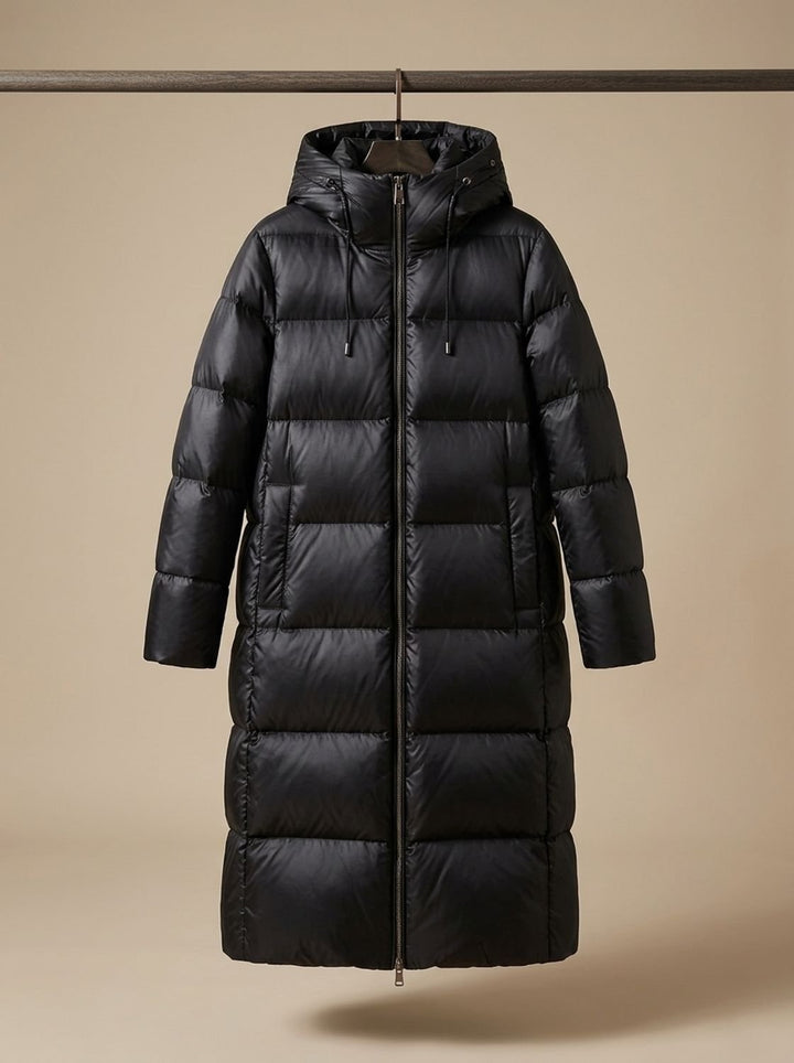 Penelope | Women's Longline Quilted Hooded Puffer Jacket