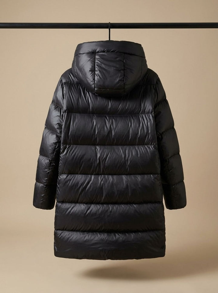 Penelope | Women's Longline Quilted Hooded Puffer Jacket